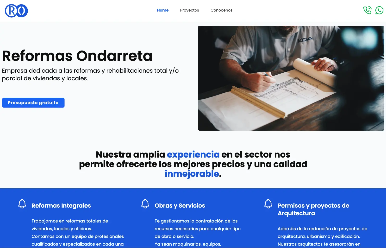 pagina web especializada en reformas de edificios